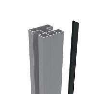 *Boston alu Klikprofiel 6x24mm L-234cm RAL9005 tbv alu H paal L-234cm