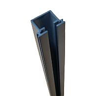 *Boston alu paalprofiel voor hpl/glas RAL7016 24x17mm L-184cm tbv paal L-124/190cm