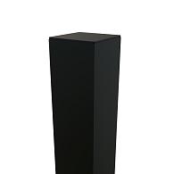 *Boston Alu poortpaal 90x90mm hol L-275cm RAL9005 dikte 4mm