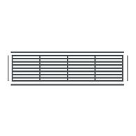 *Boston Decopaneel Paxos horizontaal 45x175cm RAL7016 dikte 2mm