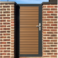 *Boston maatwerk Enkele poort groot max (B) 200cm (H) 200cm incl insteekslot