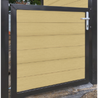 *Boston maatwerk Enkele poort klein max (B) 200cm (H) 100cm incl insteekslot