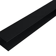 *WEO35-60 Alu F-profiel Ebony Black L-300cm 65x80mm  - RAL9005