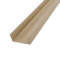 *Brise soleil Alu U-rail met klikbare kap L-300cm Cedar