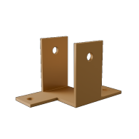 *Brise soleil U-Beugel met verlengde voet Cedar verpakt per 8 stuks