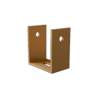 *Brise soleil U-Beugel Cedar verpakt per 16 stuks