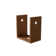 *Brise soleil U-Beugel Teak verpakt per 16 stuks
