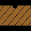 *Bangkirai 21x145mm terrasplank glad/grof P100 KD18 +/-2% Premium FCQ L 305 cm