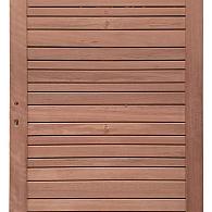 *Keruing poort 27 Rhombus variabel 100x180 met slot incl. aanslaglat Premium FCQ FSC®100%