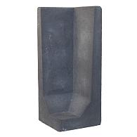 *L-Hoeksteen Zwart 100x40x40cm