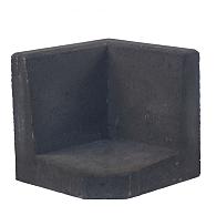 *L-Hoeksteen Zwart 40x40x40cm
