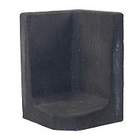 *L-Hoeksteen Zwart 60x40x40cm