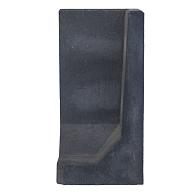 *L-Hoeksteen Zwart 80x40x40cm