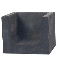 *U-Hoeksteen Zwart 40x50x40cm
