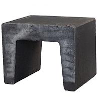 *U-Steen Zwart 40x50x40cm