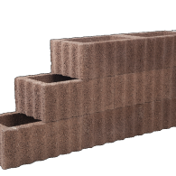 *RECHTHOEKFLOR BRUIN/ROOD 40X60X25CM