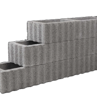 *RECHTHOEKFLOR GRIJS 40X60X25CM