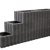 *RECHTHOEKFLOR ZWART 40X60X25CM