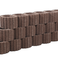 *CIRKELFLOR MINI BRUIN/ROOD 30X20X20CM