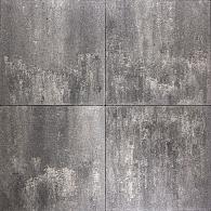 *TUINTEGEL 60X60X5 BLACK/GREY NL