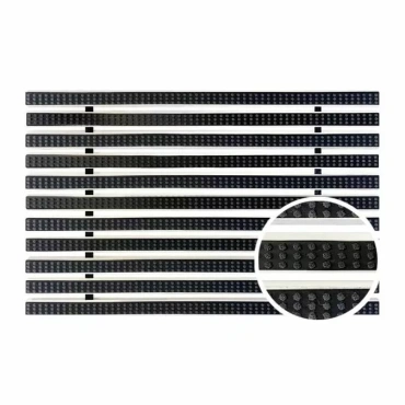 *Schoonloper borstelprofiel zwart 60x60x2