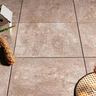 *Trippel T 60x60x4 Bruin nuance