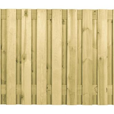 *Grenen Scherm bij beton 130x180 - 19 planks