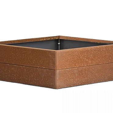 *Plantenbak Modulair Corten 300x300x28 cm