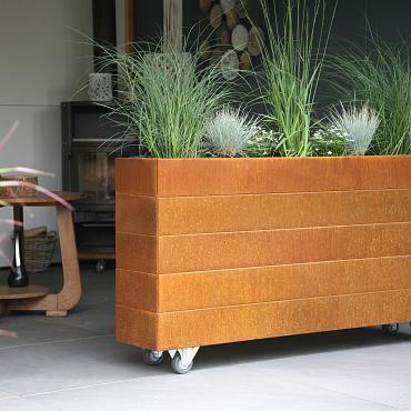 *Plantenbak Modulair Corten 270x210x28 cm