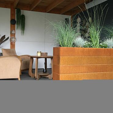 *Plantenbak Modulair Corten 300x60x70 cm