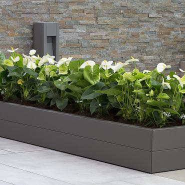 *Plantenbak Modulair Taupe 180x30x28 cm