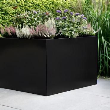 *Plantenbak Vlak Grafietzwart 210x150x40 cm