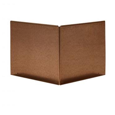 *Uitwendige hoek Kantopsluiting Single & Single Flex 27,7 cm CORTEN exclusief koppelplaat of koppelspies