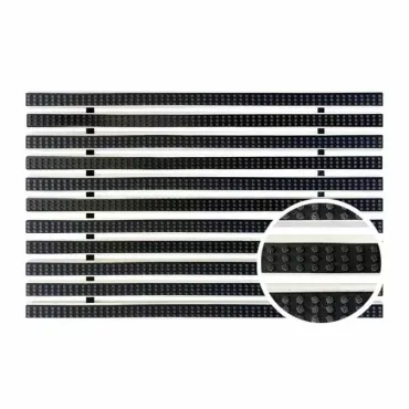 *Schoonloper borstelprofiel zwart 60x60x2