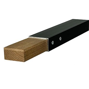 *Verbinder hout 26x46mm. lengte 20cm voor alu 30x50mm + 2 schroeven