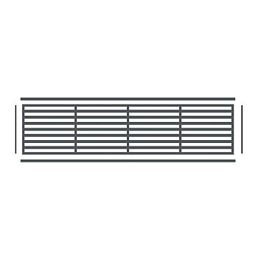 *Boston Decopaneel Paxos horizontaal 45x175cm RAL7016 dikte 2mm