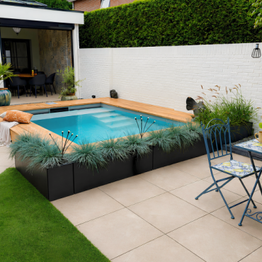 *Plantenbak Vlak Grafietzwart 300x60x60 cm