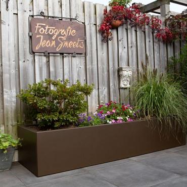 *Plantenbak Vlak Supra Bruin 210x30x60 cm