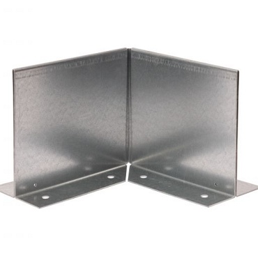 *Inwendige hoek Kantopsluiting Double (flg) 10 cm VERZINKT exclusief koppelplaat of koppelspies