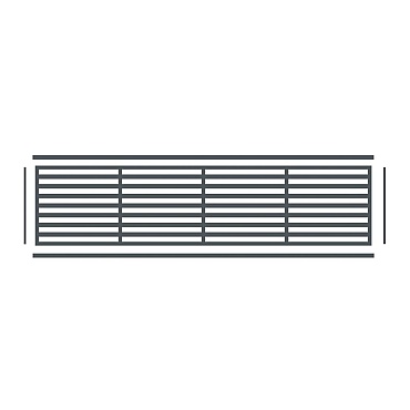 *Boston Decopaneel Paxos horizontaal 45x175cm RAL7016 dikte 2mm