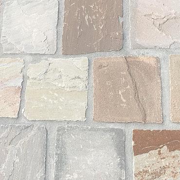 *Kassei Kandla Multicolor platine - Ocre 14x20x5-7 ( 32 stuks per M2 )