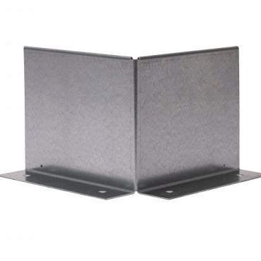 *Uitwendige hoek Kantopsluiting Double (flg) 16,5 cm VERZINKT exclusief koppelplaat of koppelspies