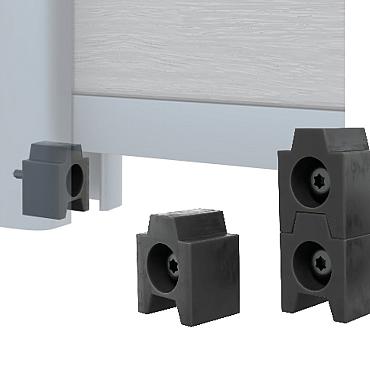 *Boston Startfixering set van 10 stops & schroeven 4x19mm zwart