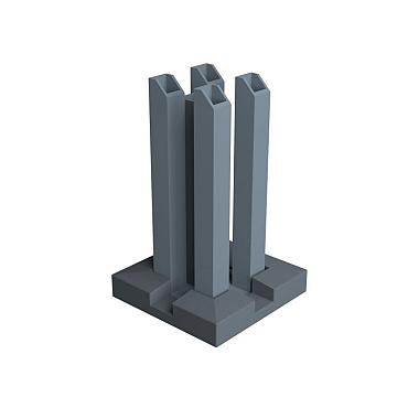 *Boston pvc afdekkap RAL7016 voor paalhouder Art 2881