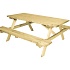 * Vuren Picknicktafel 70x155x300cm