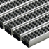 *Schoonlopermat aluminium met cassette borstel 75x50x2