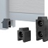 *Boston Startfixering set van 10 stops & schroeven 4x19mm zwart