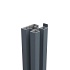 *Boston alu H paal 75x75mm L-190 cm RAL7016 incl. alu afwerkingsprofiel 6x24mm L-190cm