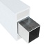 *Brise soleil Stabiliseringslijst L-385cm Alu 30x30x2mm
