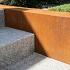*Overzetstuk muurelement recht 150x45x15,8 CORTEN
